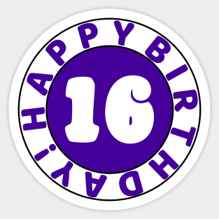 Happy 16th birthday Sticker